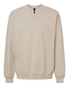 Gildan SF008 Unisex Softstyle® Midweight Quarter-Zip Sweatshirt – Sand