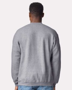 Gildan SF008 Unisex Softstyle® Midweight Quarter-Zip Sweatshirt – Sport Grey (on model back)