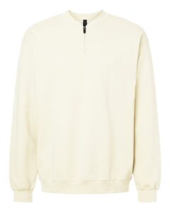 Gildan SF008 Unisex Softstyle® Midweight Quarter-Zip Sweatshirt – Off White