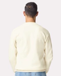 Gildan SF008 Unisex Softstyle® Midweight Quarter-Zip Sweatshirt – Off White (on model back)