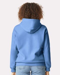 Gildan SF500 Unisex Softstyle® Midweight Hooded Sweatshirt – Carolina Blue (on model back)