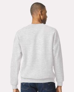 Gildan SF000 Unisex Softstyle® Midweight Crewneck Sweatshirt – Ash (on model back)