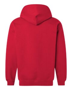 Gildan SF600 Unisex Softstyle® Midweight Full-Zip Hooded Sweatshirt – Red (back)