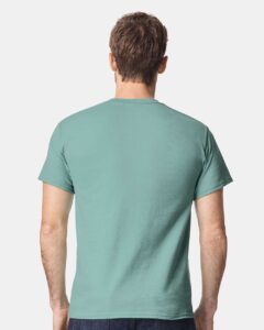 Heavy Cotton T-Shirt – Aquatic (on model back)