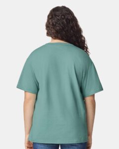 Gildan 5000B Youth Heavy Cotton™ T-Shirt – Aquatic (on model back)