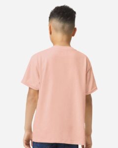 Gildan 5000B Youth Heavy Cotton™ T-Shirt – Dusty Rose (on model back)
