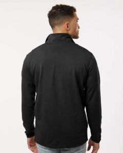 Independent Trading Co. EXP20PQ Men’s Perform Quarter-Zip Pullover – Black (on model back)