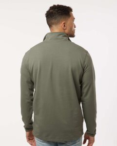 Independent Trading Co. EXP20PQ Men’s Perform Quarter-Zip Pullover – Pine (on model back)