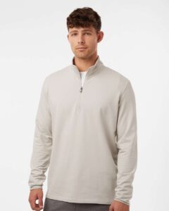 Independent Trading Co. EXP20PQ Men’s Perform Quarter-Zip Pullover – Smoke (on model)