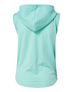 MV Sport W24131 Women’s Kinsley Sleeveless Hooded Sweatshirt – Oasis (back)