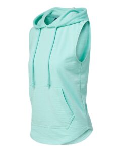 MV Sport W24131 Women’s Kinsley Sleeveless Hooded Sweatshirt – Oasis (side)