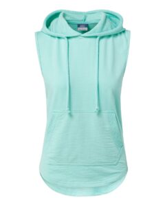 MV Sport W24131 Women’s Kinsley Sleeveless Hooded Sweatshirt – Oasis