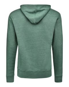 J. America 8871 Men’s Triblend Fleece Hooded Sweatshirt – Balsam Triblend (back)