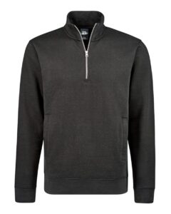 J. America 8722 Unisex BTB Fleece Quarter-Zip Sweatshirt – Black