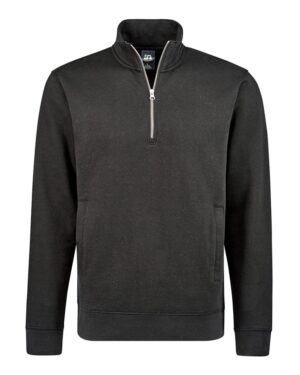 J. America 8722 Unisex BTB Fleece Quarter-Zip Sweatshirt – Black