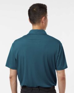 AllPro 41800 Men’s Pro-Lock Performance Polo – Atlantic Blue (on model back)