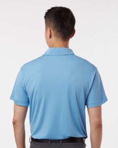 AllPro 41800 Men’s Pro-Lock Performance Polo – Carolina Blue (on model back)