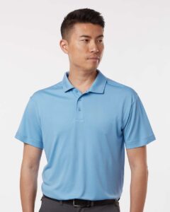 AllPro 41800 Men’s Pro-Lock Performance Polo – Carolina Blue (on model)