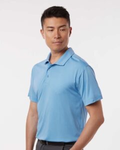 AllPro 41800 Men’s Pro-Lock Performance Polo – Carolina Blue (on model side)