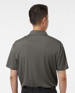 AllPro 41800 Men’s Pro-Lock Performance Polo – Charcoal (on model back)