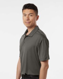 AllPro 41800 Men’s Pro-Lock Performance Polo – Charcoal (on model side)