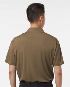 AllPro 41800 Men’s Pro-Lock Performance Polo – Cigar (on model back)