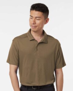 AllPro 41800 Men’s Pro-Lock Performance Polo – Cigar (on model)
