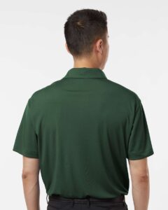 AllPro 41800 Men’s Pro-Lock Performance Polo – Forest Green (on model back)