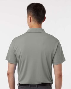 AllPro 41800 Men’s Pro-Lock Performance Polo – Greystone (on model back)