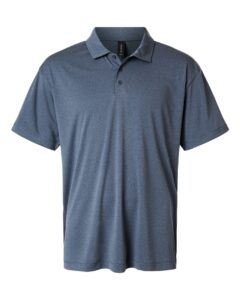 AllPro 41800 Men’s Pro-Lock Performance Polo – Heather Navy