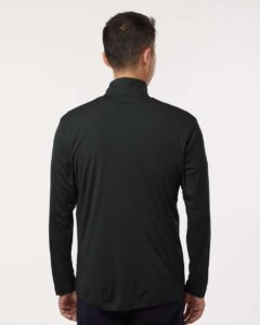 AllPro 41870 Men’s Pro-Lock Performance Quarter-Zip Pullover – Black (on model back)