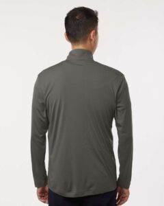 AllPro 41870 Men’s Pro-Lock Performance Quarter-Zip Pullover – Charcoal (on model back)