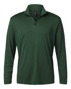 AllPro 41870 Men’s Pro-Lock Performance Quarter-Zip Pullover – Forest Green