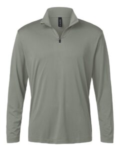 AllPro 41870 Men’s Pro-Lock Performance Quarter-Zip Pullover – Greystone