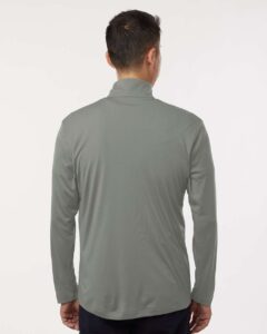 AllPro 41870 Men’s Pro-Lock Performance Quarter-Zip Pullover – Greystone (on model back)
