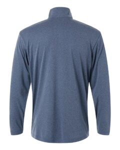AllPro 41870 Men’s Pro-Lock Performance Quarter-Zip Pullover – Heather Navy (back)