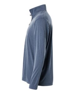 AllPro 41870 Men’s Pro-Lock Performance Quarter-Zip Pullover – Heather Navy (side)
