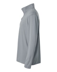 AllPro 41870 Men’s Pro-Lock Performance Quarter-Zip Pullover – Heather Steel (side)