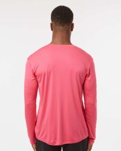 AllPro 48400 Unisex Pro-Lock Performance Long Sleeve T-Shirt – Bright Pink (on model back)