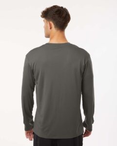 AllPro 48400 Unisex Pro-Lock Performance Long Sleeve T-Shirt – Charcoal (on model back)