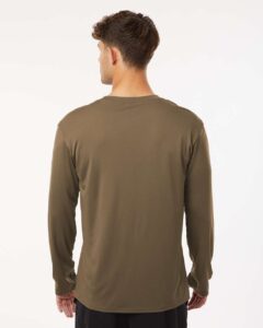 AllPro 48400 Unisex Pro-Lock Performance Long Sleeve T-Shirt – Cigar (on model back)