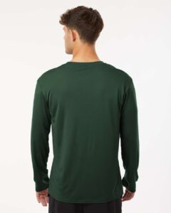 AllPro 48400 Unisex Pro-Lock Performance Long Sleeve T-Shirt – Forest Green (on model back)