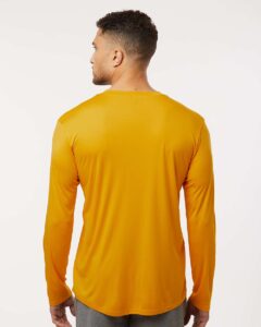 AllPro 48400 Unisex Pro-Lock Performance Long Sleeve T-Shirt – Gold (on model back)