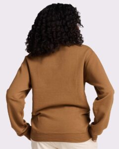 JERZEES 562MR Unisex NuBlend® Crewneck Sweatshirt – Golden Pecan (on model back)