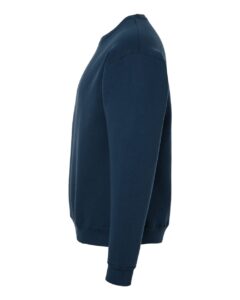 JERZEES C12MR Unisex Rugged Crewneck Sweatshirt – Washed Navy (side)