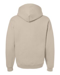 JERZEES H12MR Unisex Rugged Hooded Sweatshirt – Putty (back)