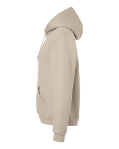 JERZEES H12MR Unisex Rugged Hooded Sweatshirt – Putty (side)