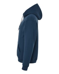 JERZEES H12MR Unisex Rugged Hooded Sweatshirt – Washed Navy (side)