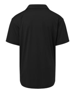 AllPro 41800Y Youth Pro-Lock Performance Polo – Black (back)