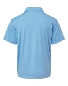 AllPro 41800Y Youth Pro-Lock Performance Polo – Carolina Blue (back)